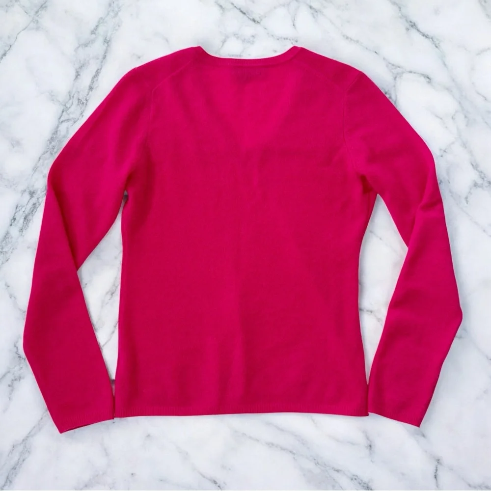Charter Club 100% Cashmere Sweater Womens Small Pink V-Neck Pullover Soft Luxury - Picture 3 of 9